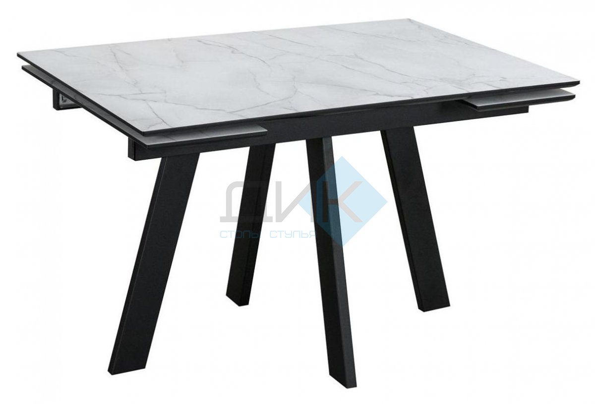 Стол обеденный WINGS Жемчужный Перито/Черный, Черный